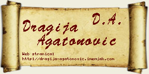 Dragija Agatonović vizit kartica